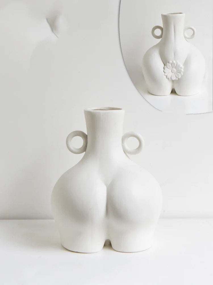 Nordic Human Body Ceramics Vases Home Decoration Accessories Office Dining Table Flower Arrangement Container Dried Flower Vases