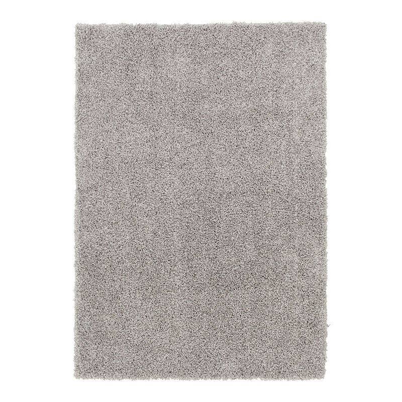 Central Oriental GS507.133 5 ft. x 7 ft. Geneva Zinc Cloud Shag Area Rug Grey