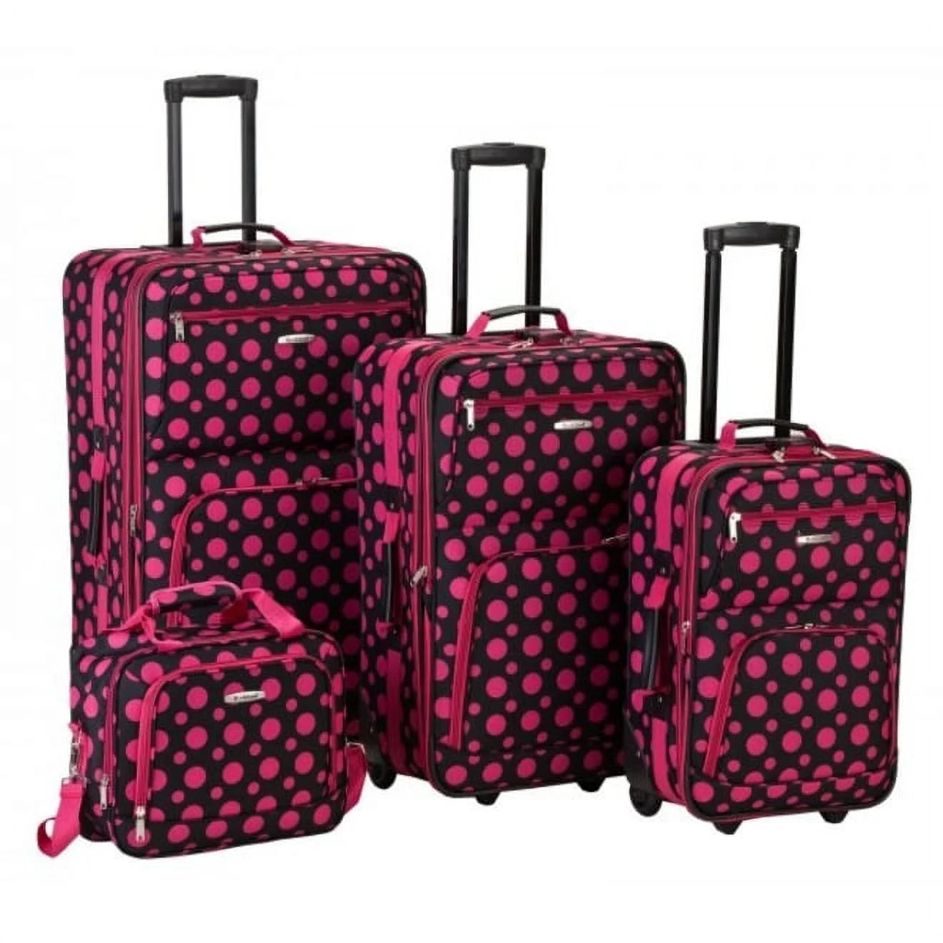 Rockland Luggage Fashion Collection 4 Piece Softside Expandable Luggage Set