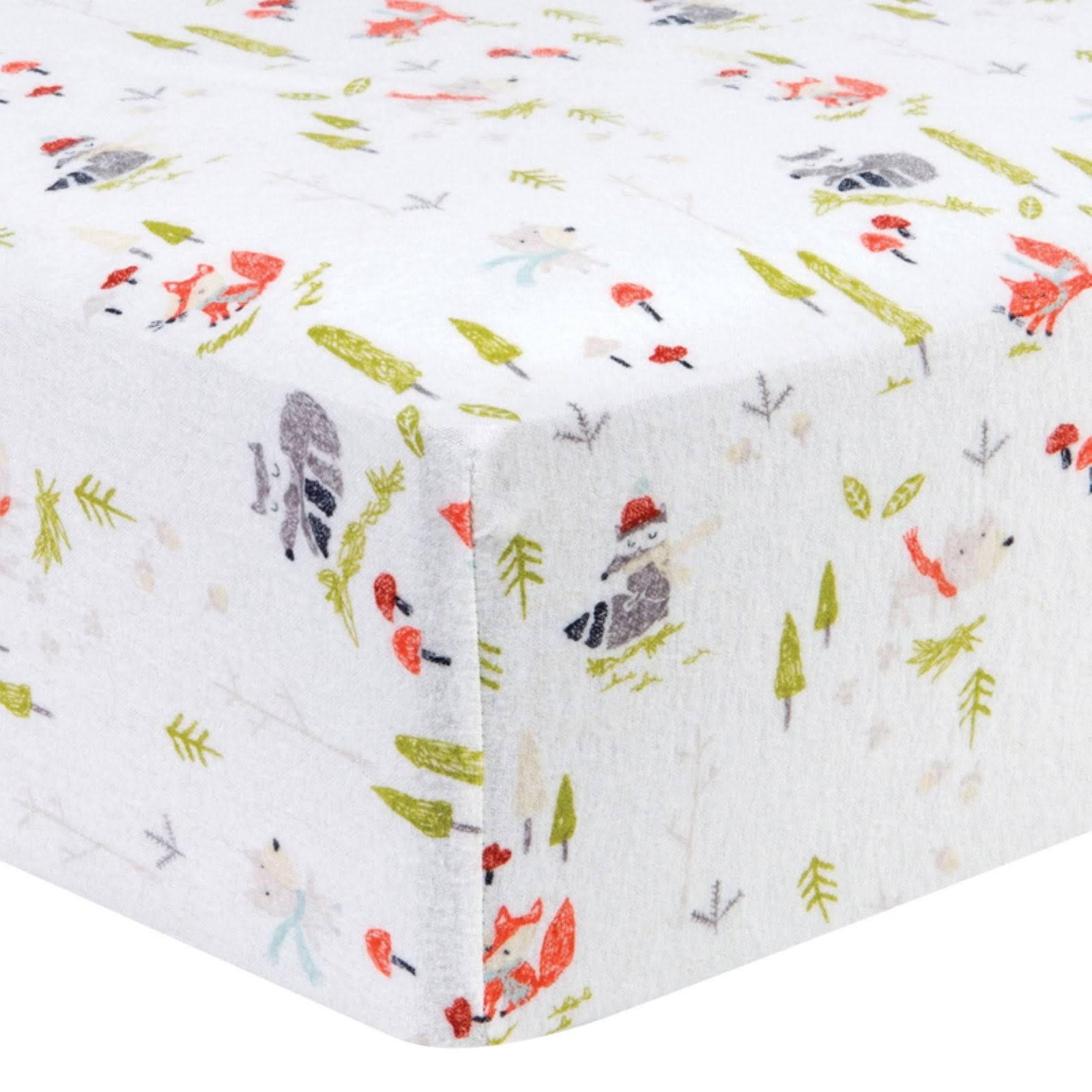 Trend Lab Deluxe Flannel Fitted Crib Sheet - Winter Woods